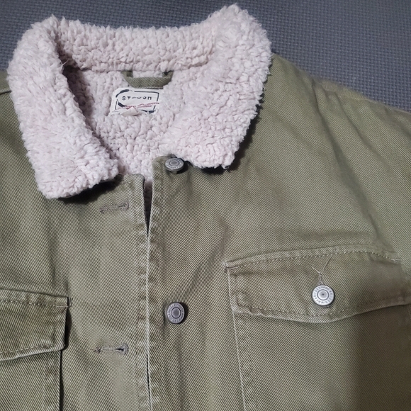 Sherpa lined denim jacket - Picture 2 of 4